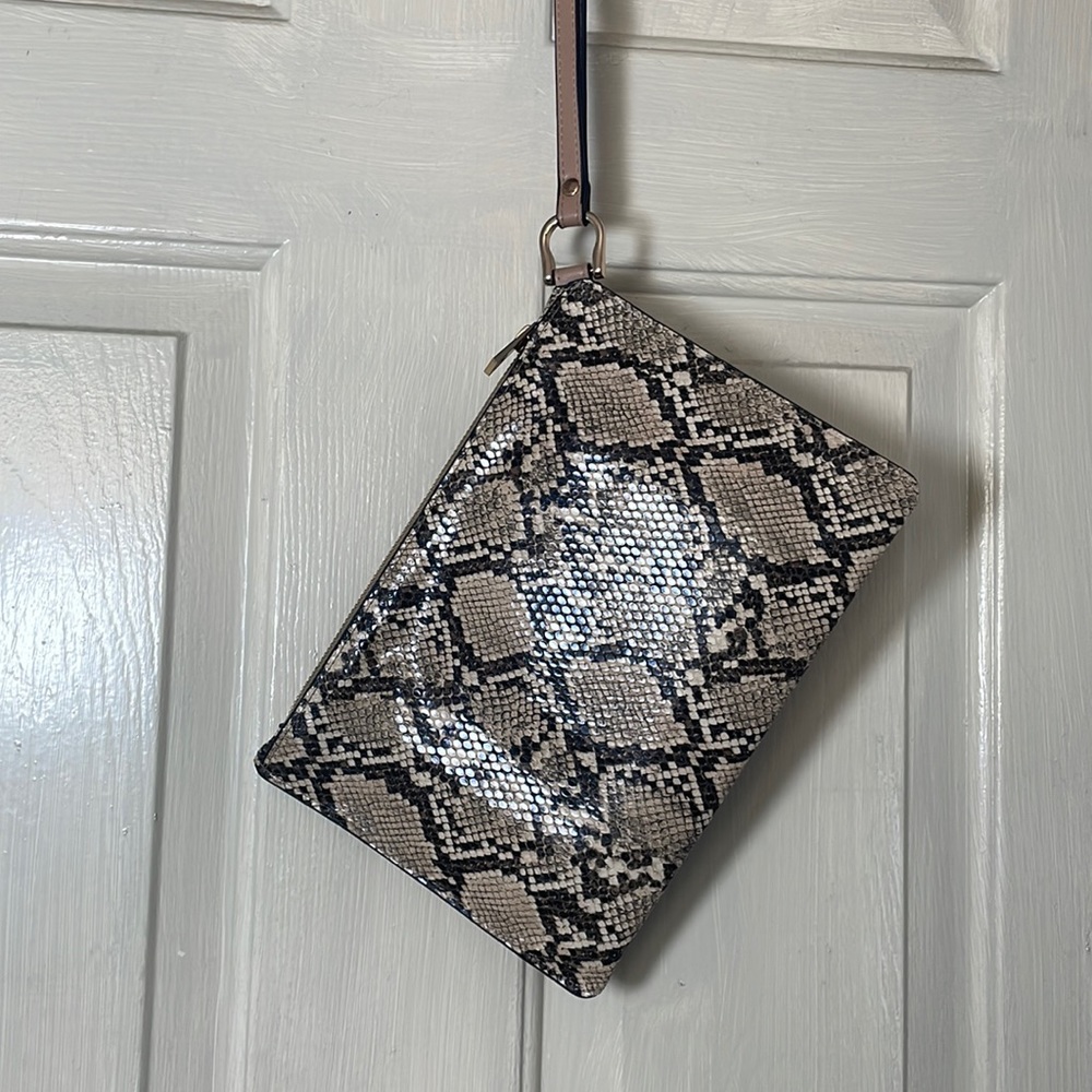 Snake skin clutch